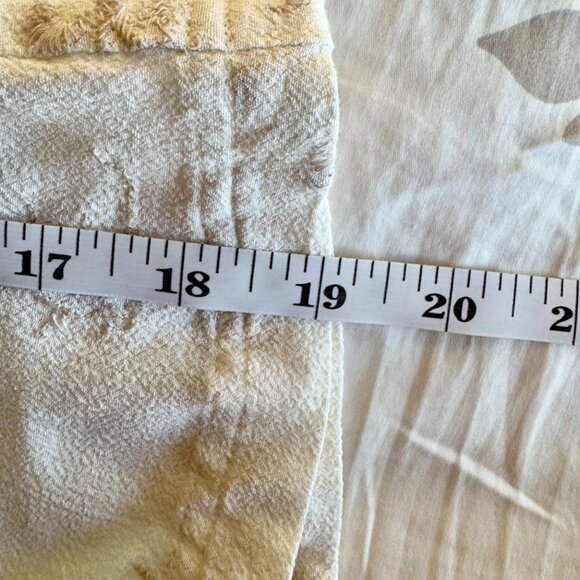 J Jill Cream w Delicate Tan Embroidery Faux Wrap Top - Picture 8 of 8